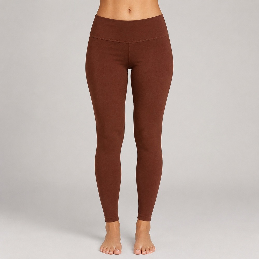 Nike Dri-FIT Womens Medium High Waisted Leggings Rust Brown Athletic Tights